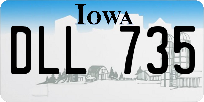 IA license plate DLL735