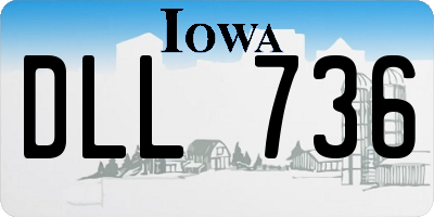 IA license plate DLL736