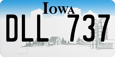 IA license plate DLL737