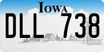 IA license plate DLL738