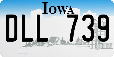 IA license plate DLL739