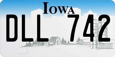 IA license plate DLL742