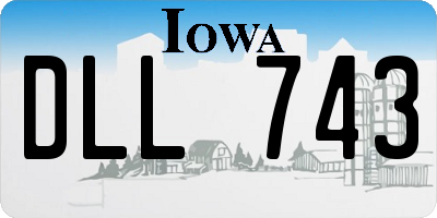 IA license plate DLL743