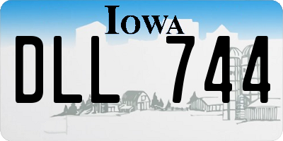 IA license plate DLL744