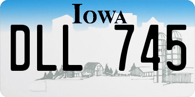 IA license plate DLL745