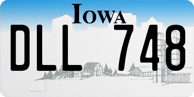IA license plate DLL748