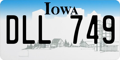 IA license plate DLL749
