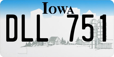IA license plate DLL751