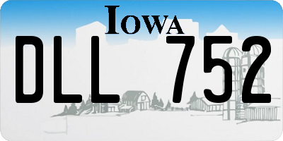 IA license plate DLL752
