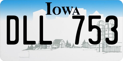 IA license plate DLL753