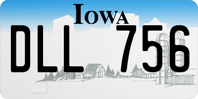 IA license plate DLL756