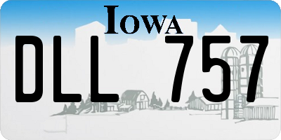 IA license plate DLL757