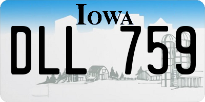 IA license plate DLL759