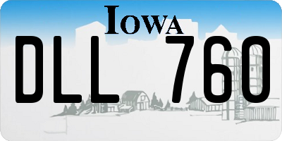 IA license plate DLL760
