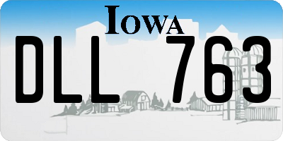 IA license plate DLL763