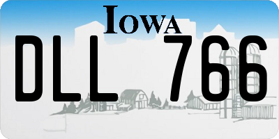 IA license plate DLL766