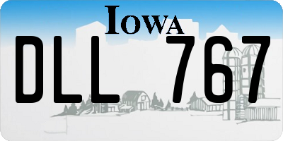 IA license plate DLL767