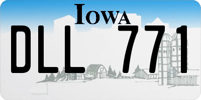 IA license plate DLL771