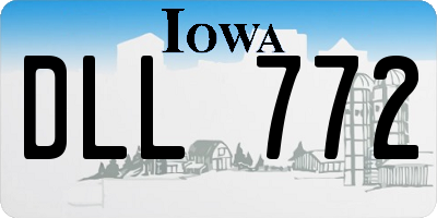 IA license plate DLL772