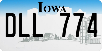 IA license plate DLL774
