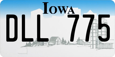 IA license plate DLL775