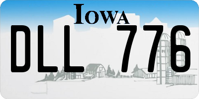 IA license plate DLL776
