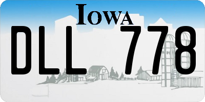 IA license plate DLL778
