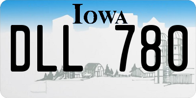 IA license plate DLL780