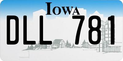 IA license plate DLL781