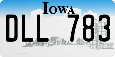 IA license plate DLL783