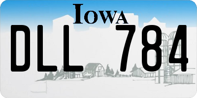 IA license plate DLL784