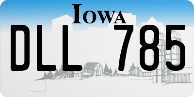 IA license plate DLL785
