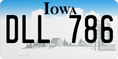 IA license plate DLL786