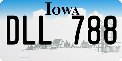 IA license plate DLL788