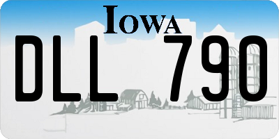IA license plate DLL790