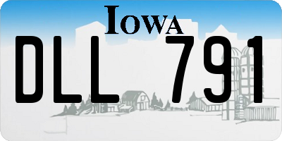 IA license plate DLL791