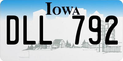 IA license plate DLL792