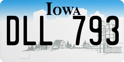 IA license plate DLL793