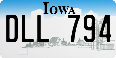 IA license plate DLL794