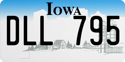 IA license plate DLL795