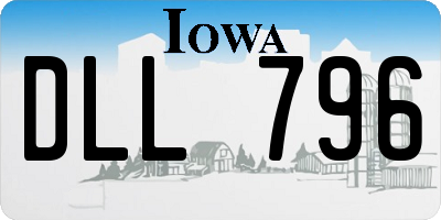 IA license plate DLL796