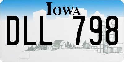IA license plate DLL798