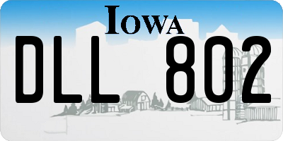 IA license plate DLL802