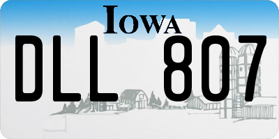 IA license plate DLL807
