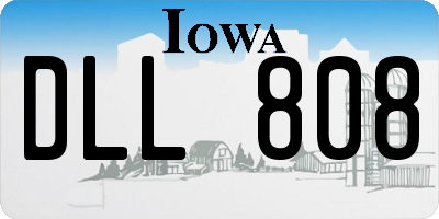 IA license plate DLL808