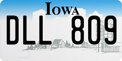 IA license plate DLL809