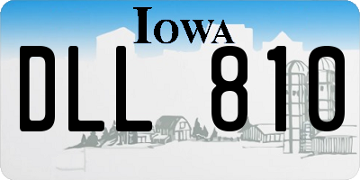 IA license plate DLL810