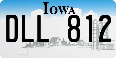 IA license plate DLL812