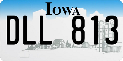 IA license plate DLL813