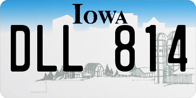 IA license plate DLL814